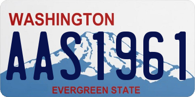 WA license plate AAS1961