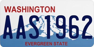 WA license plate AAS1962