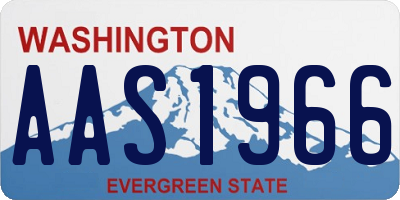WA license plate AAS1966