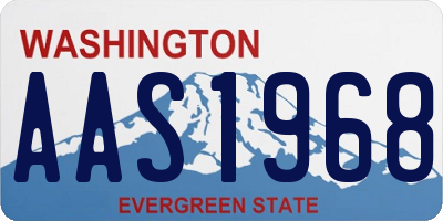 WA license plate AAS1968