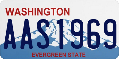WA license plate AAS1969