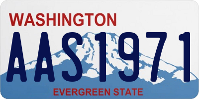 WA license plate AAS1971