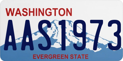WA license plate AAS1973
