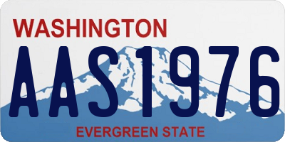 WA license plate AAS1976