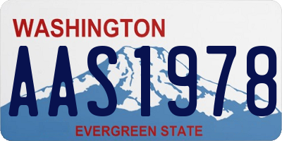 WA license plate AAS1978