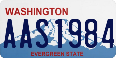 WA license plate AAS1984