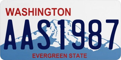 WA license plate AAS1987