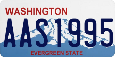 WA license plate AAS1995
