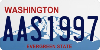 WA license plate AAS1997