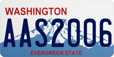 WA license plate AAS2006