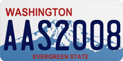 WA license plate AAS2008