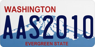 WA license plate AAS2010