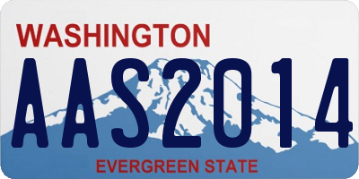 WA license plate AAS2014