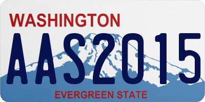 WA license plate AAS2015