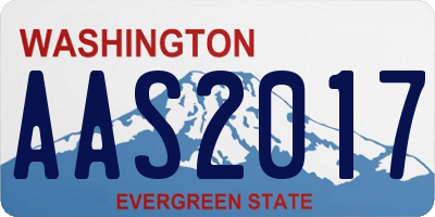 WA license plate AAS2017