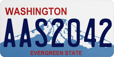 WA license plate AAS2042
