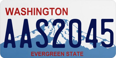 WA license plate AAS2045