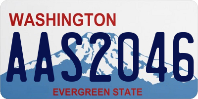 WA license plate AAS2046