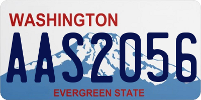 WA license plate AAS2056