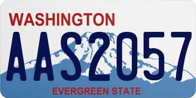 WA license plate AAS2057