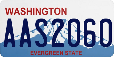 WA license plate AAS2060