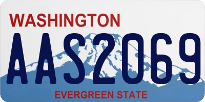 WA license plate AAS2069