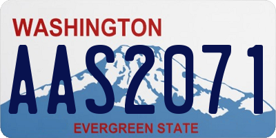 WA license plate AAS2071