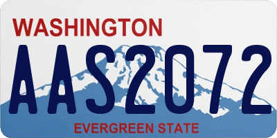WA license plate AAS2072