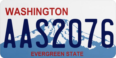 WA license plate AAS2076