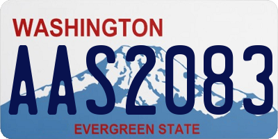 WA license plate AAS2083