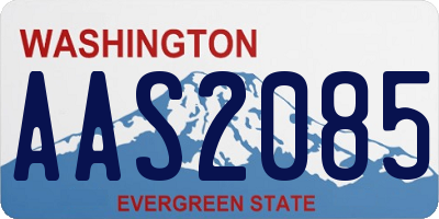 WA license plate AAS2085