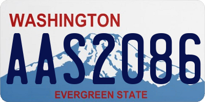 WA license plate AAS2086