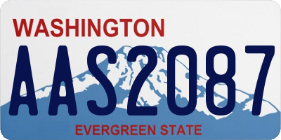 WA license plate AAS2087