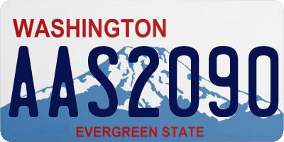 WA license plate AAS2090