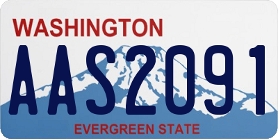 WA license plate AAS2091