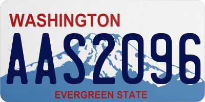 WA license plate AAS2096
