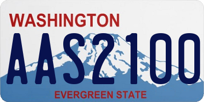 WA license plate AAS2100