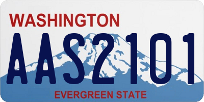 WA license plate AAS2101