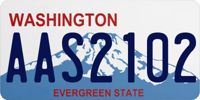 WA license plate AAS2102