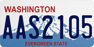 WA license plate AAS2105
