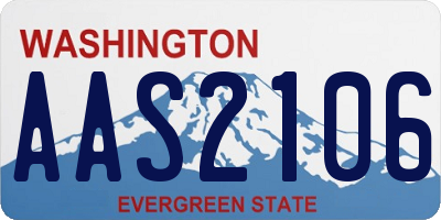 WA license plate AAS2106