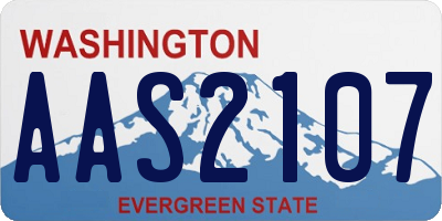 WA license plate AAS2107