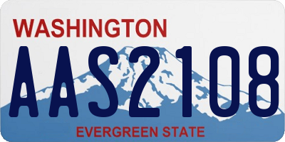 WA license plate AAS2108