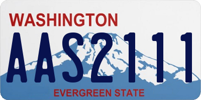 WA license plate AAS2111
