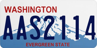 WA license plate AAS2114