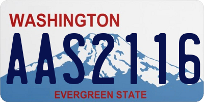 WA license plate AAS2116