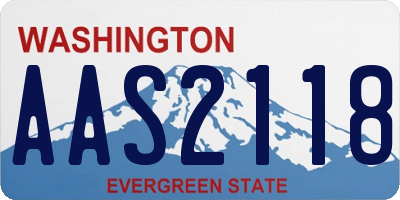 WA license plate AAS2118