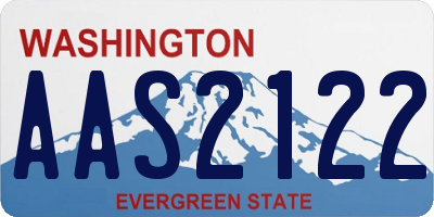 WA license plate AAS2122