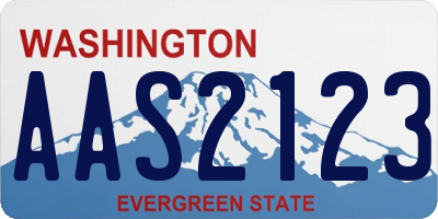 WA license plate AAS2123
