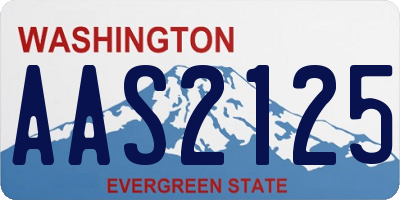 WA license plate AAS2125